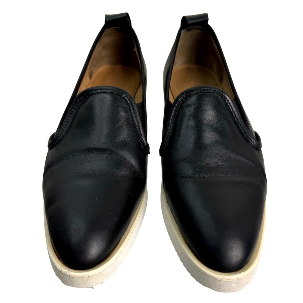 Everlane Women's Italian Leather Black Slip On Sneakers Size 8‎ Casual Shoes